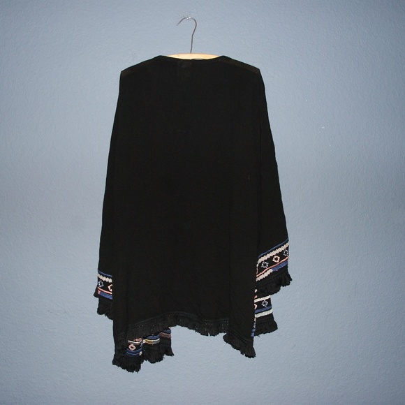 New KNOX ROSE Black Embroidered Kimono Jacket [B6] - Picture 4 of 7